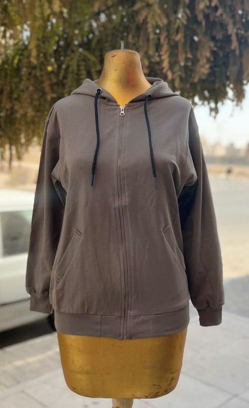 سویشرت زنانه دخترانه جنس دورس دو نخ پنبه تیپ لاکرا بسیار نرم و راحت با تنخور ساده و شیک