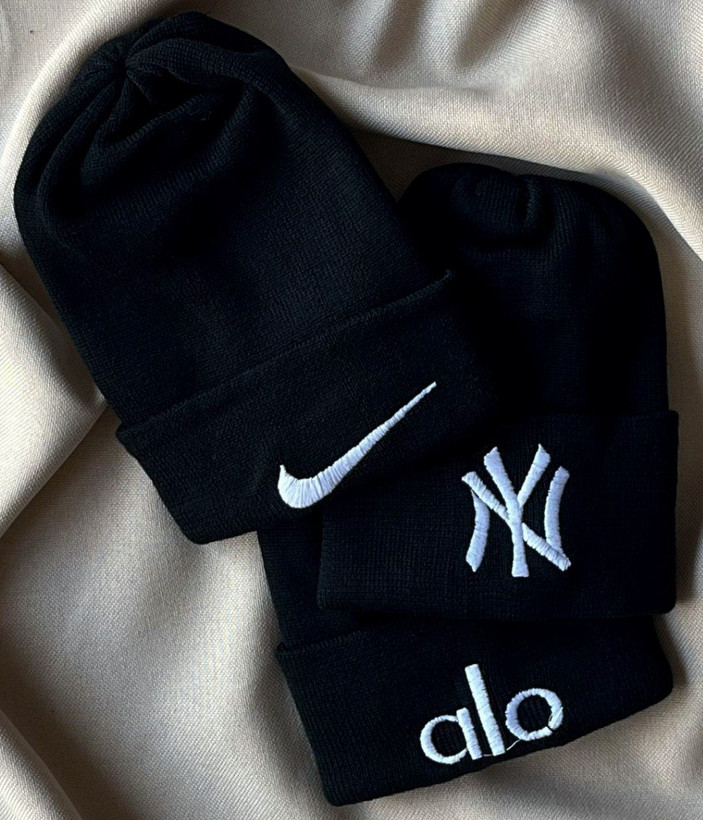 کلاه زمستانه کاموا گلدوزی شده اسپورت Nike _ NY _ alo