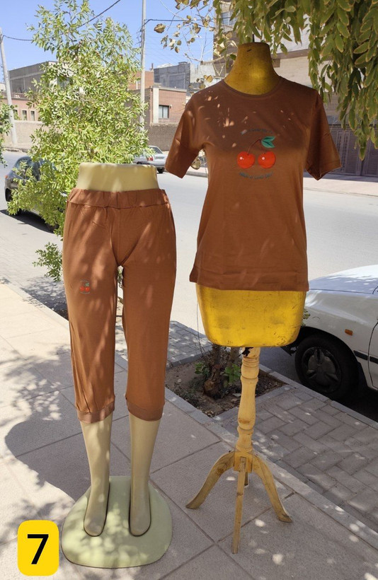 ست زنانه دخترانه تیشرت شلوارک جنس سوپر نخ پنبه چاپ HAVE A GOOD DAY 🍒 با تنخور قشنگش