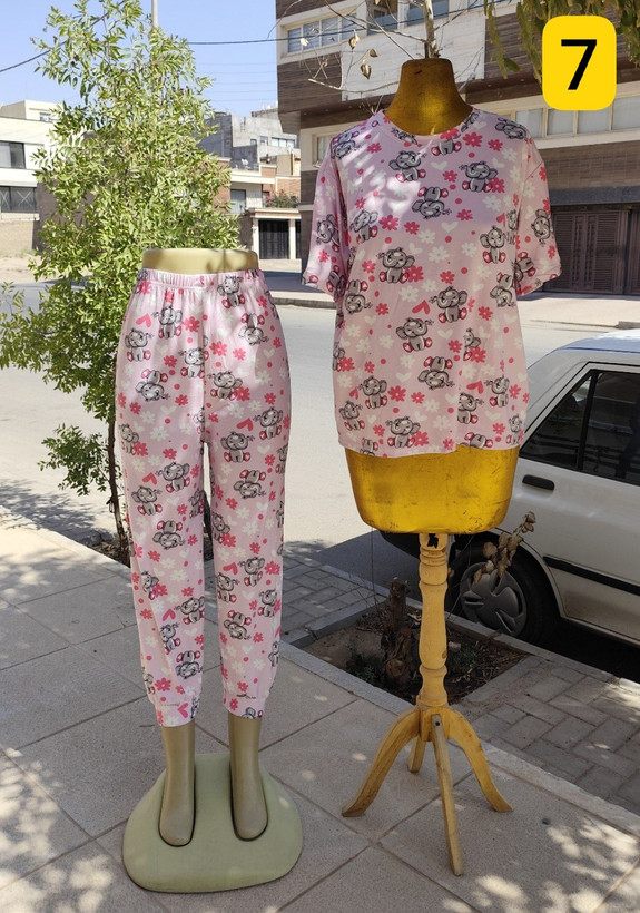 ست زنانه دخترانه تیشرت شلوار مچی جنس نانو پنبه با کشسانی عالی تمام چاپ فانتزی با تنخور خوشگل و دوست داشتنی