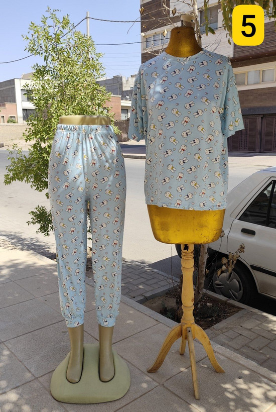 ست زنانه دخترانه تیشرت شلوار مچی جنس نانو پنبه با کشسانی عالی تمام چاپ فانتزی با تنخور خوشگل و دوست داشتنی