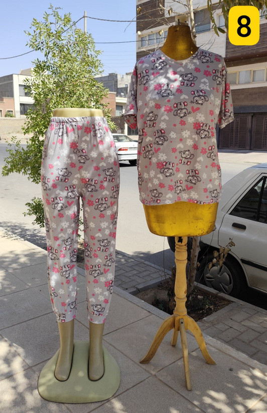 ست زنانه دخترانه تیشرت شلوار مچی جنس نانو پنبه با کشسانی عالی تمام چاپ فانتزی با تنخور خوشگل و دوست داشتنی